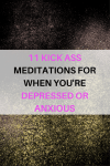 Meditation for depression and anxiety