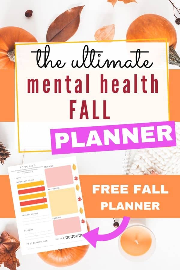 Mental Health Fall Planner