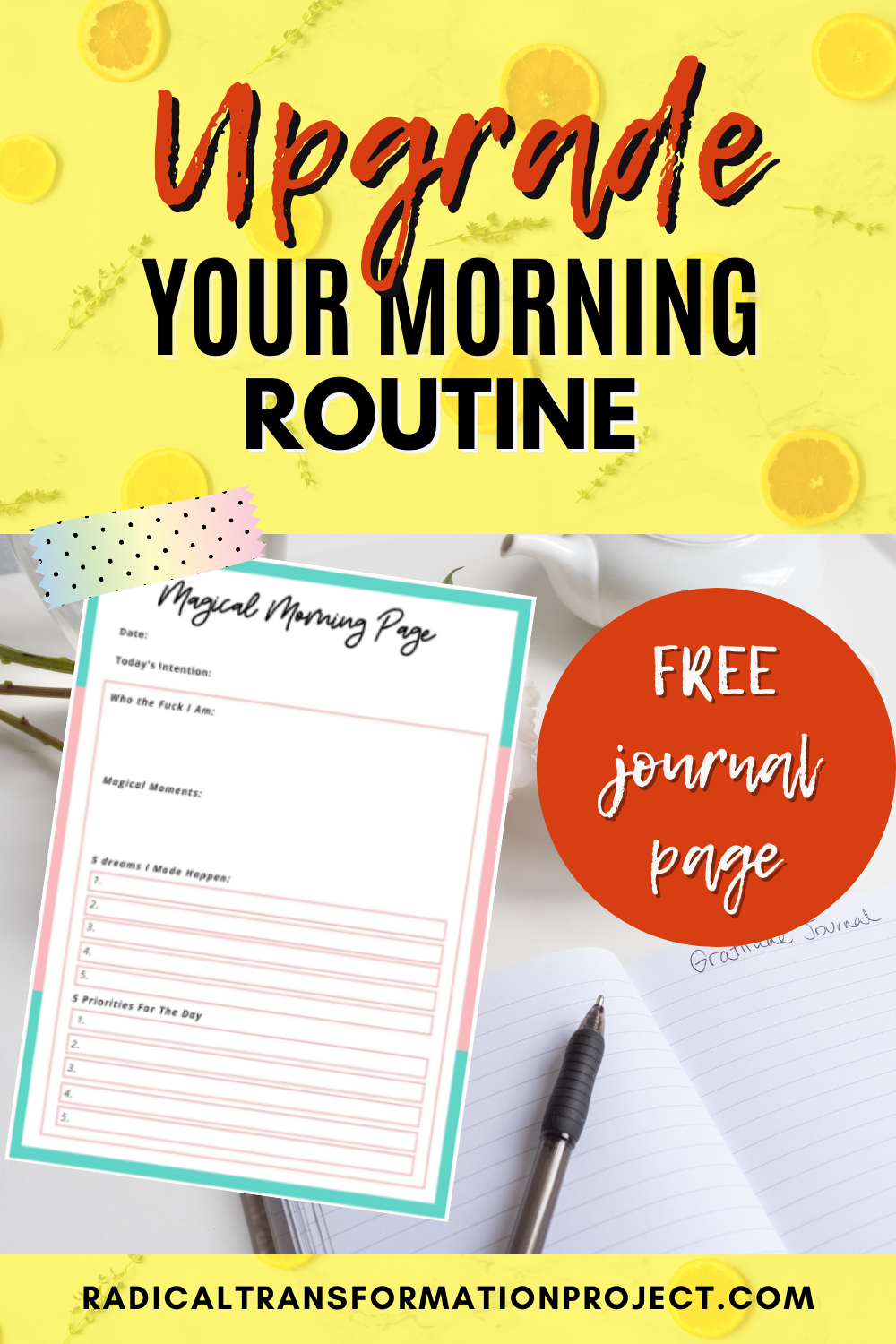 Morning Journaling Worksheet